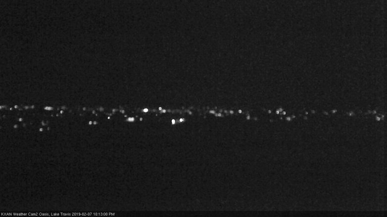 Lake Travis webcam, February 7, 2019 9:15 PM CT