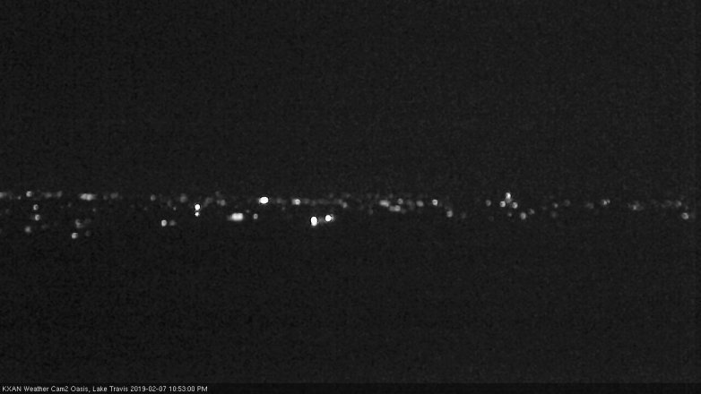 Lake Travis webcam, February 7, 2019 9:55 PM CT