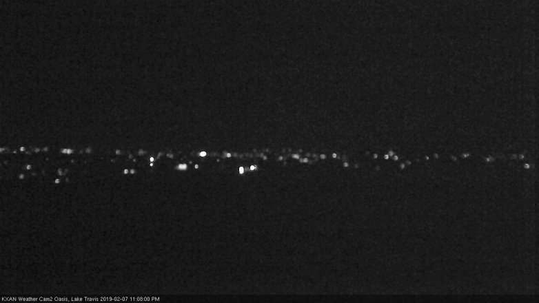 Lake Travis webcam, February 7, 2019 10:10 PM CT