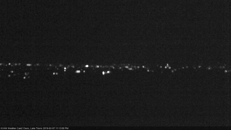 Lake Travis webcam, February 7, 2019 10:15 PM CT