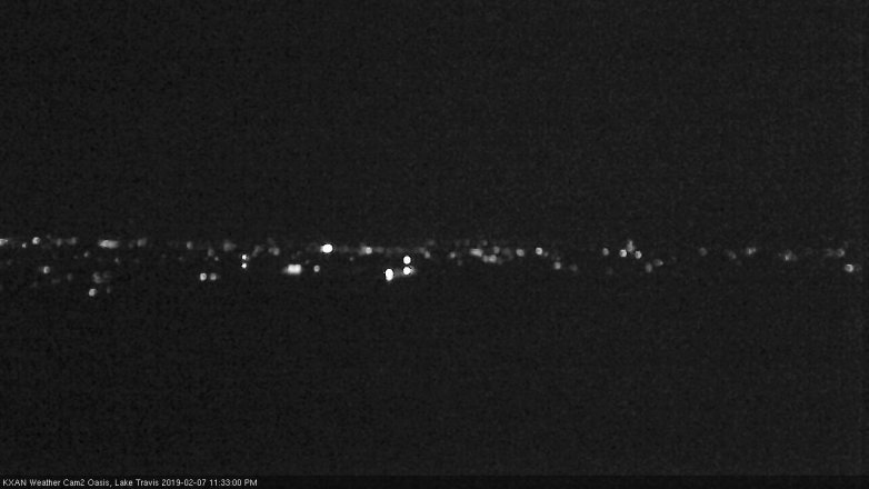 Lake Travis webcam, February 7, 2019 10:35 PM CT