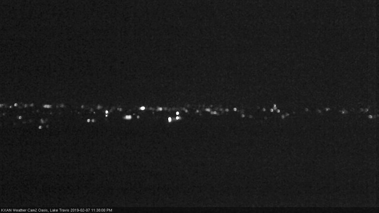 Lake Travis webcam, February 7, 2019 10:40 PM CT