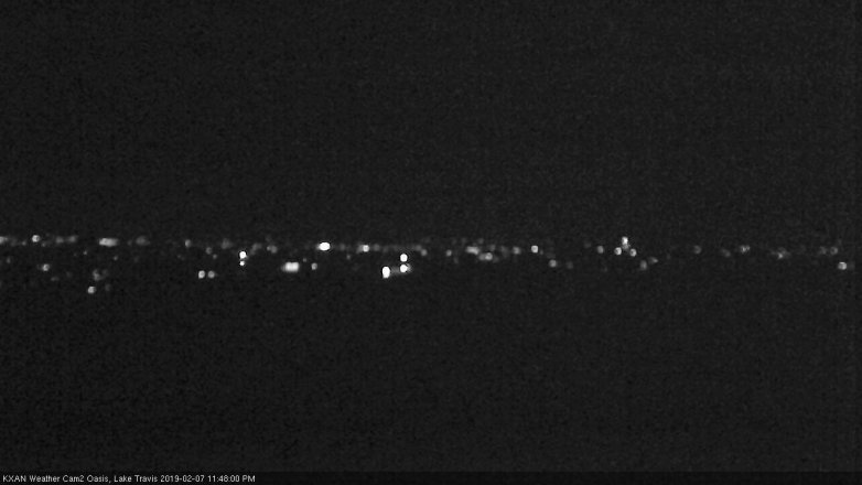 Lake Travis webcam, February 7, 2019 10:50 PM CT