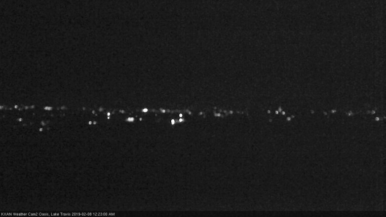 Lake Travis webcam, February 7, 2019 11:25 PM CT