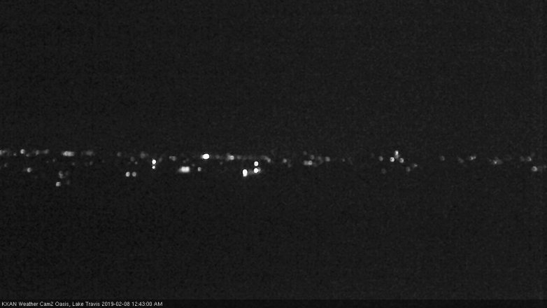 Lake Travis webcam, February 7, 2019 11:45 PM CT