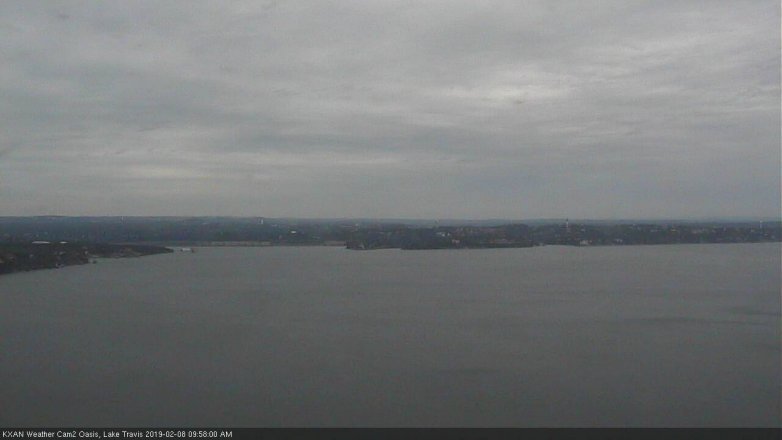 Lake Travis webcam, February 8, 2019 9:00 AM CT