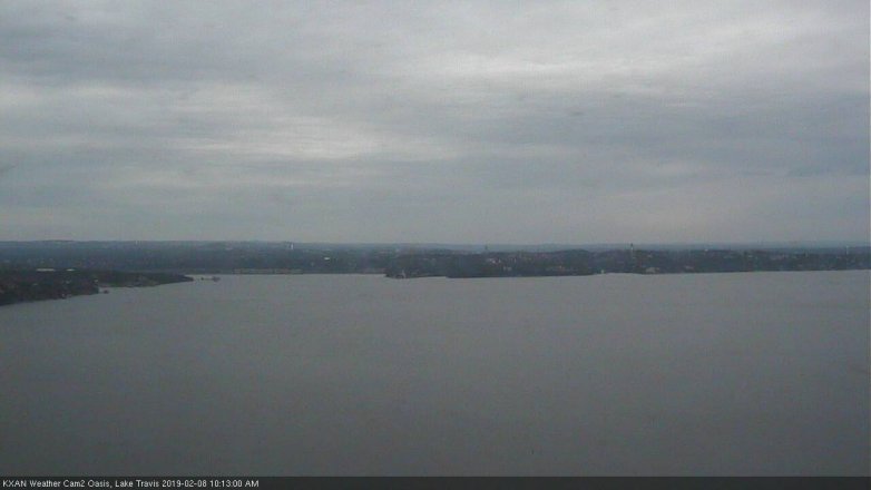 Lake Travis webcam, February 8, 2019 9:15 AM CT