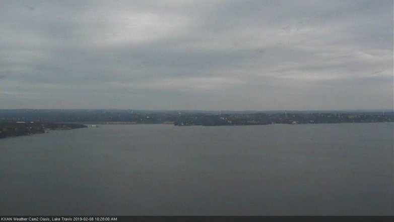 Lake Travis webcam, February 8, 2019 9:30 AM CT