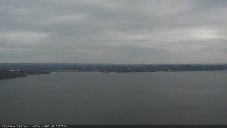 Lake Travis webcam, February 8, 2019 9:40 AM CT