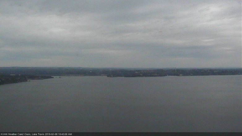 Lake Travis webcam, February 8, 2019 9:45 AM CT