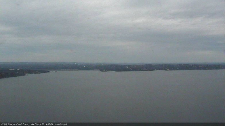 Lake Travis webcam, February 8, 2019 9:50 AM CT