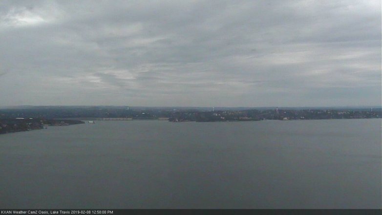 Lake Travis webcam, February 8, 2019 12:00 PM CT