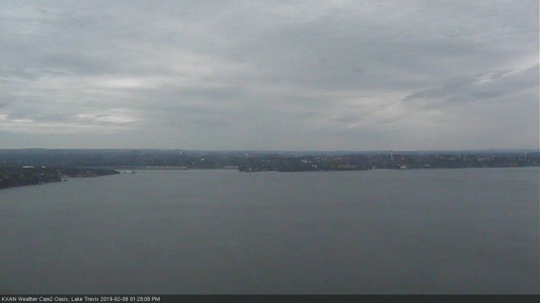 Lake Travis webcam, February 8, 2019 12:30 PM CT