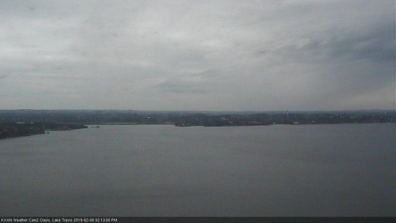 Lake Travis webcam, February 8, 2019 1:15 PM CT