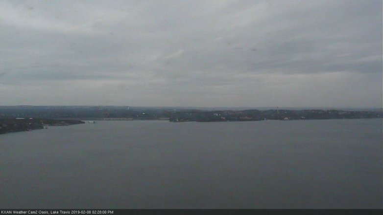 Lake Travis webcam, February 8, 2019 1:30 PM CT