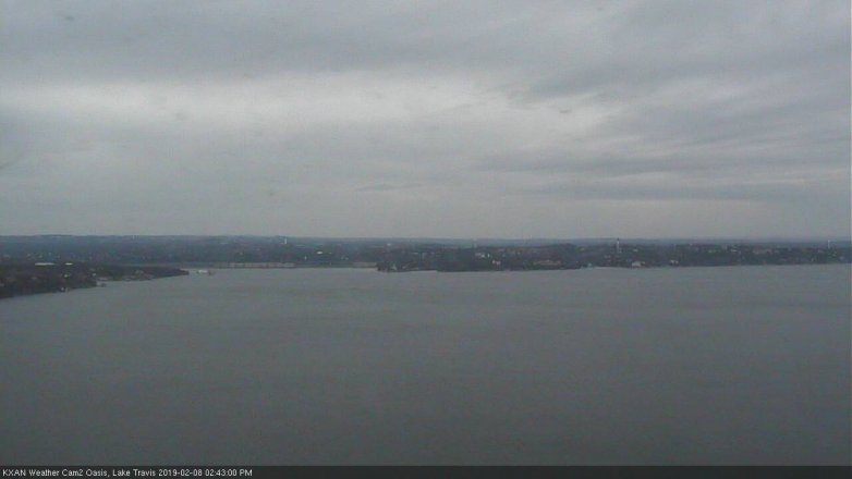 Lake Travis webcam, February 8, 2019 1:45 PM CT