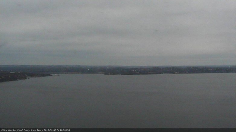 Lake Travis webcam, February 8, 2019 3:20 PM CT