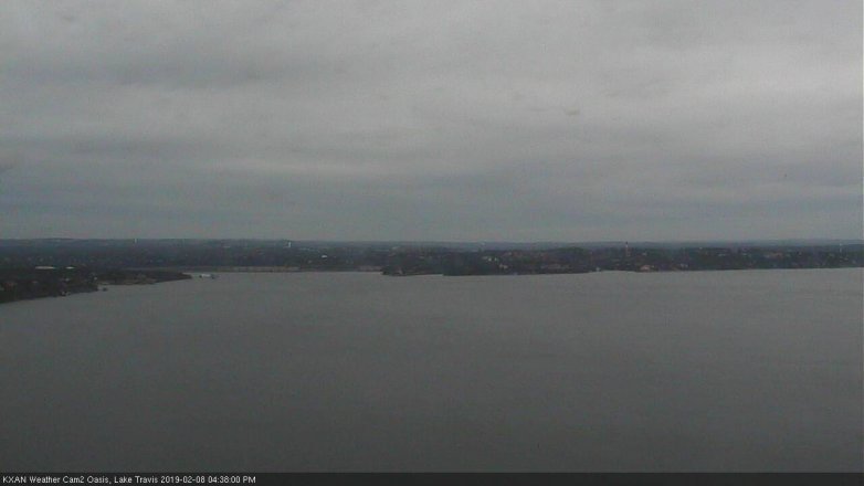 Lake Travis webcam, February 8, 2019 3:40 PM CT