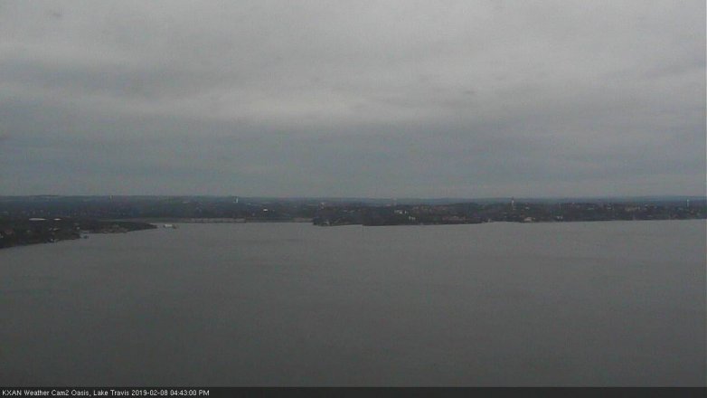 Lake Travis webcam, February 8, 2019 3:45 PM CT