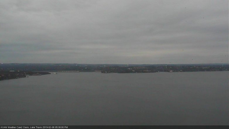 Lake Travis webcam, February 8, 2019 4:40 PM CT
