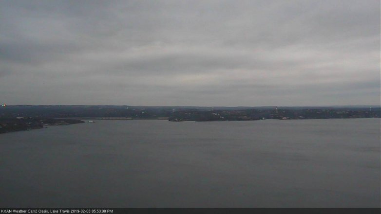Lake Travis webcam, February 8, 2019 4:55 PM CT