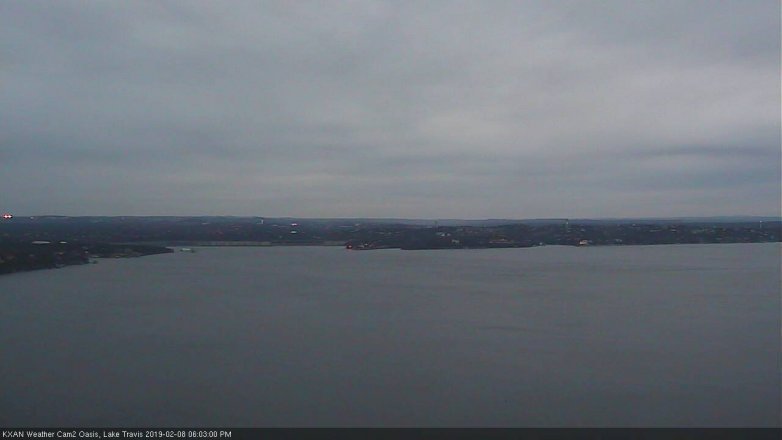 Lake Travis webcam, February 8, 2019 5:05 PM CT