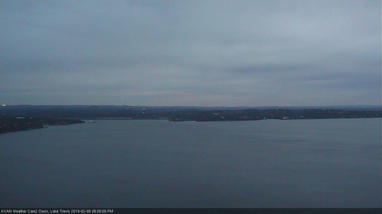 Lake Travis webcam, February 8, 2019 5:10 PM CT
