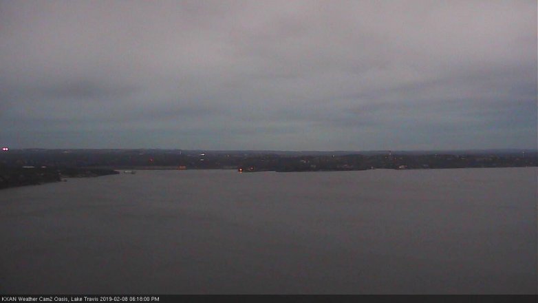 Lake Travis webcam, February 8, 2019 5:20 PM CT