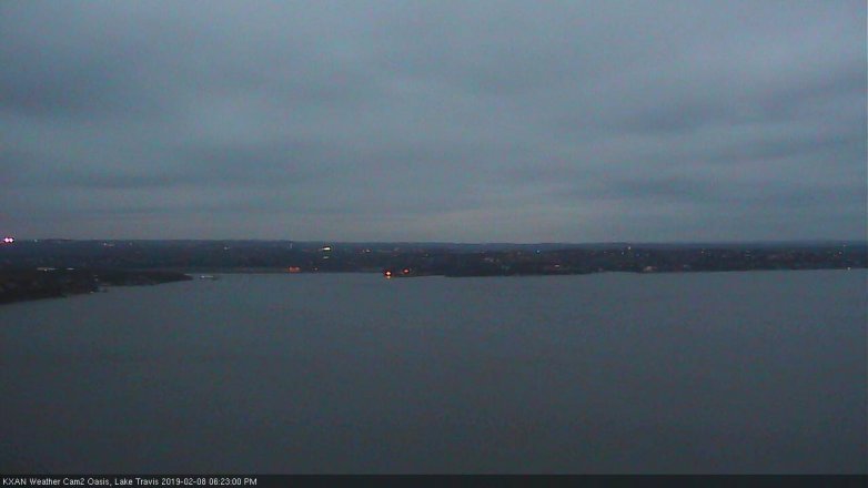 Lake Travis webcam, February 8, 2019 5:25 PM CT