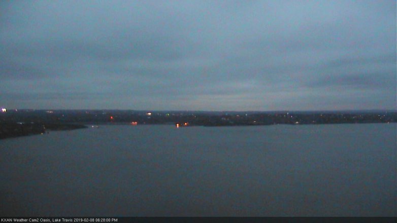 Lake Travis webcam, February 8, 2019 5:30 PM CT