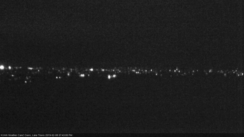 Lake Travis webcam, February 8, 2019 6:45 PM CT