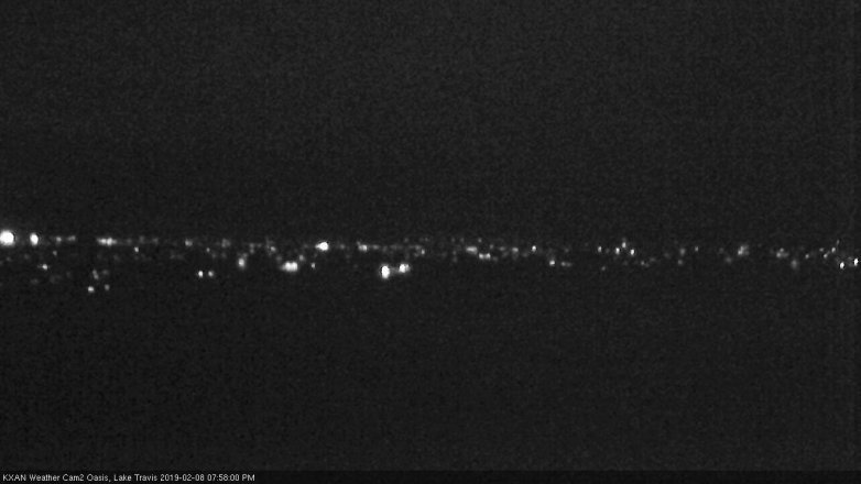 Lake Travis webcam, February 8, 2019 7:00 PM CT