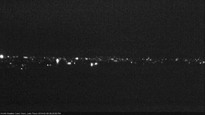 Lake Travis webcam, February 8, 2019 7:30 PM CT