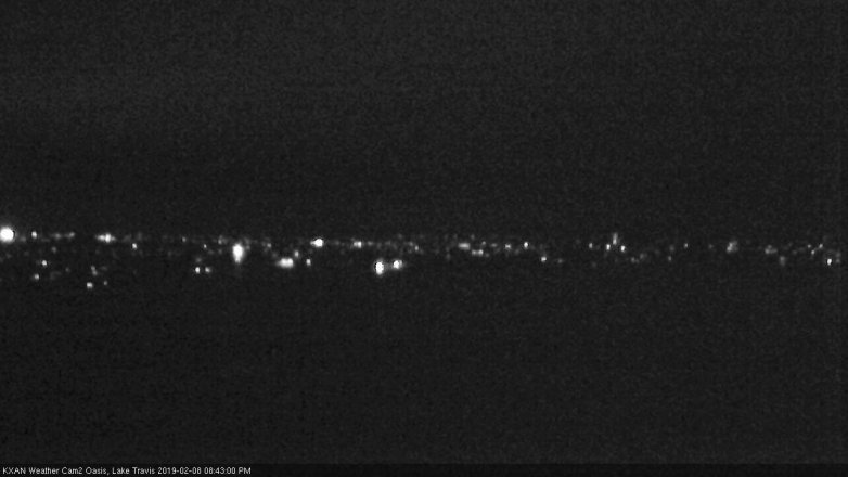 Lake Travis webcam, February 8, 2019 7:45 PM CT