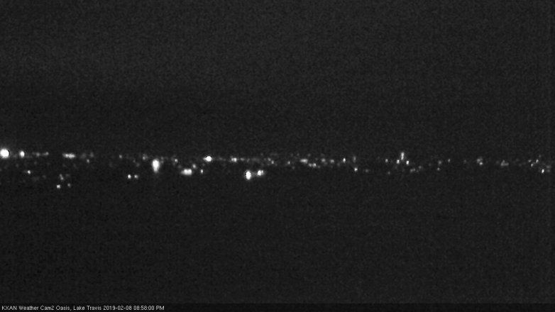 Lake Travis webcam, February 8, 2019 8:00 PM CT
