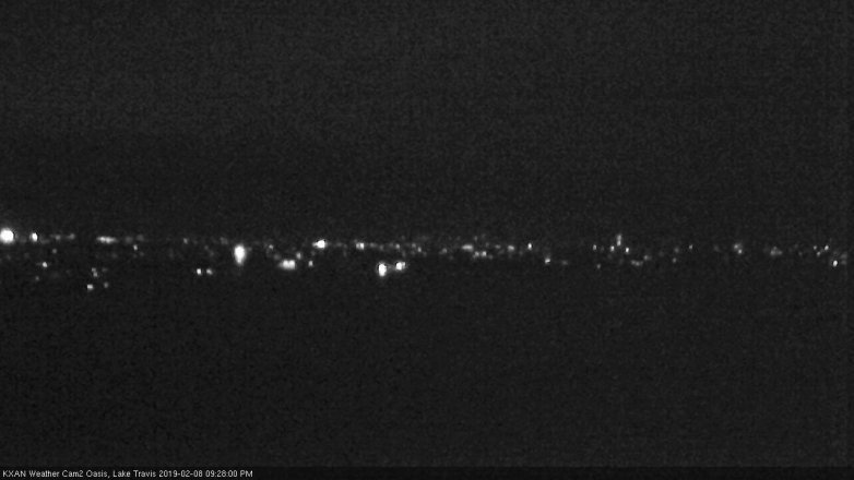 Lake Travis webcam, February 8, 2019 8:30 PM CT