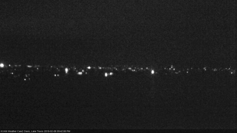 Lake Travis webcam, February 8, 2019 8:45 PM CT