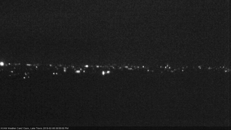 Lake Travis webcam, February 8, 2019 9:00 PM CT