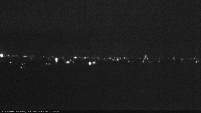 Lake Travis webcam, February 8, 2019 9:05 PM CT