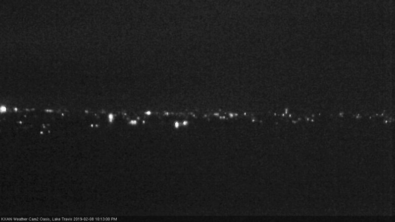 Lake Travis webcam, February 8, 2019 9:15 PM CT