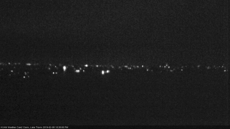 Lake Travis webcam, February 8, 2019 9:40 PM CT