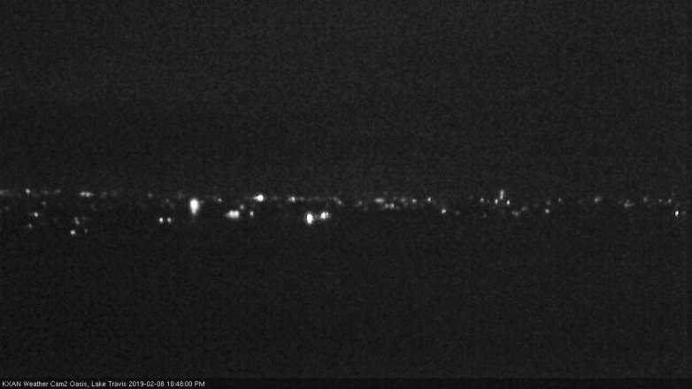 Lake Travis webcam, February 8, 2019 9:50 PM CT