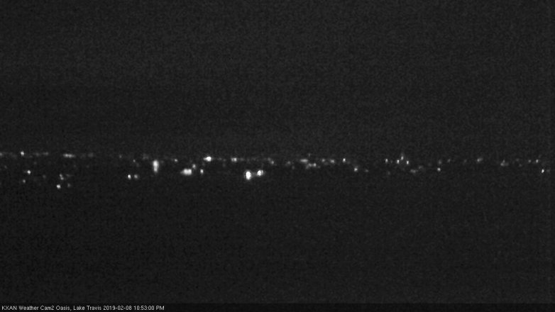 Lake Travis webcam, February 8, 2019 9:55 PM CT