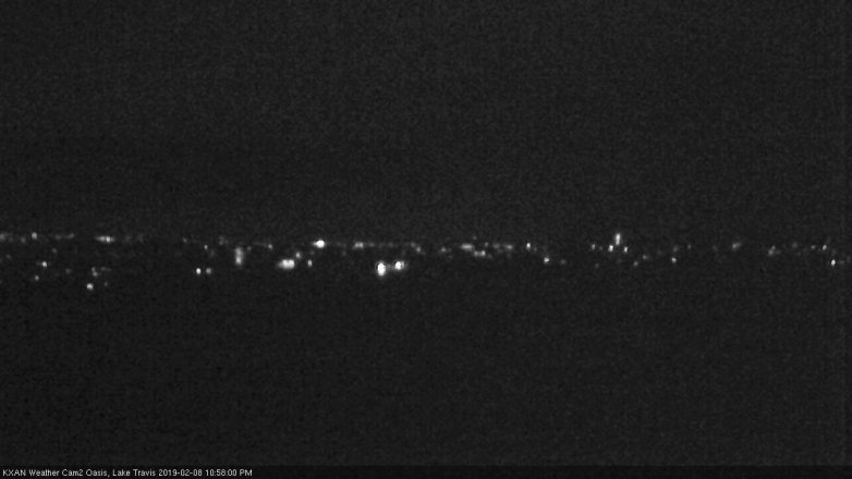 Lake Travis webcam, February 8, 2019 10:00 PM CT