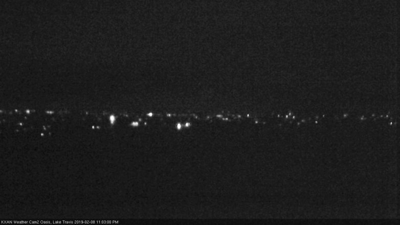 Lake Travis webcam, February 8, 2019 10:05 PM CT