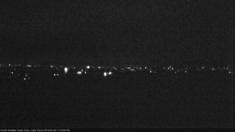 Lake Travis webcam, February 8, 2019 10:15 PM CT