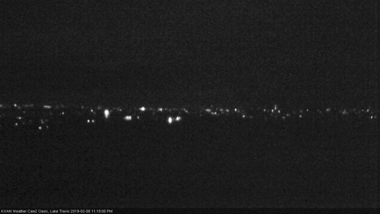 Lake Travis webcam, February 8, 2019 10:20 PM CT
