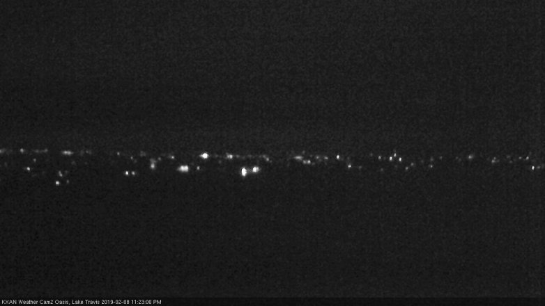 Lake Travis webcam, February 8, 2019 10:25 PM CT