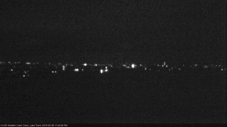 Lake Travis webcam, February 8, 2019 10:45 PM CT