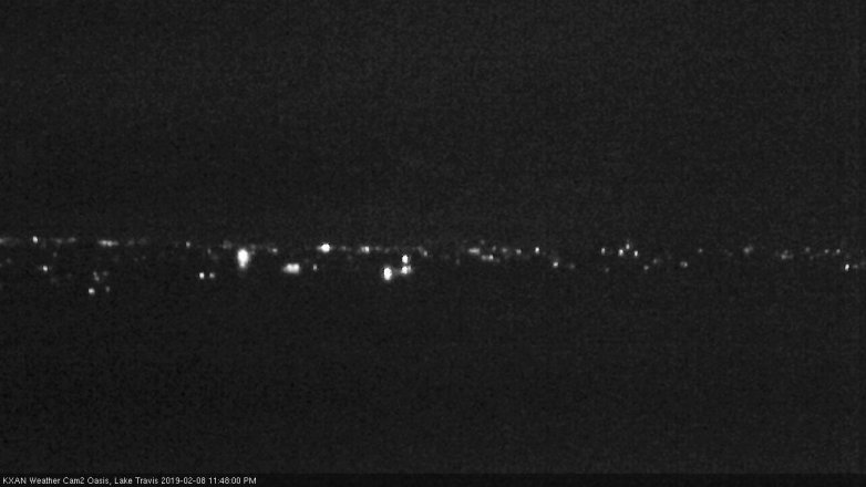 Lake Travis webcam, February 8, 2019 10:50 PM CT